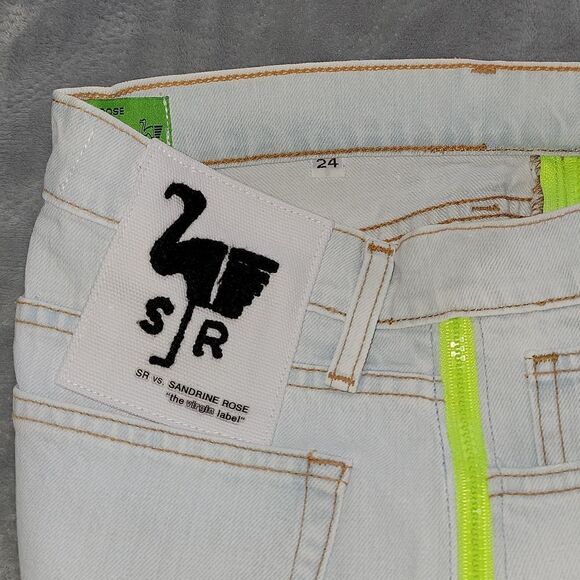 Sandrine Rose SR x Free People The Virgin Label Shorts Zipper Sides Size 24 New - Picture 8 of 13